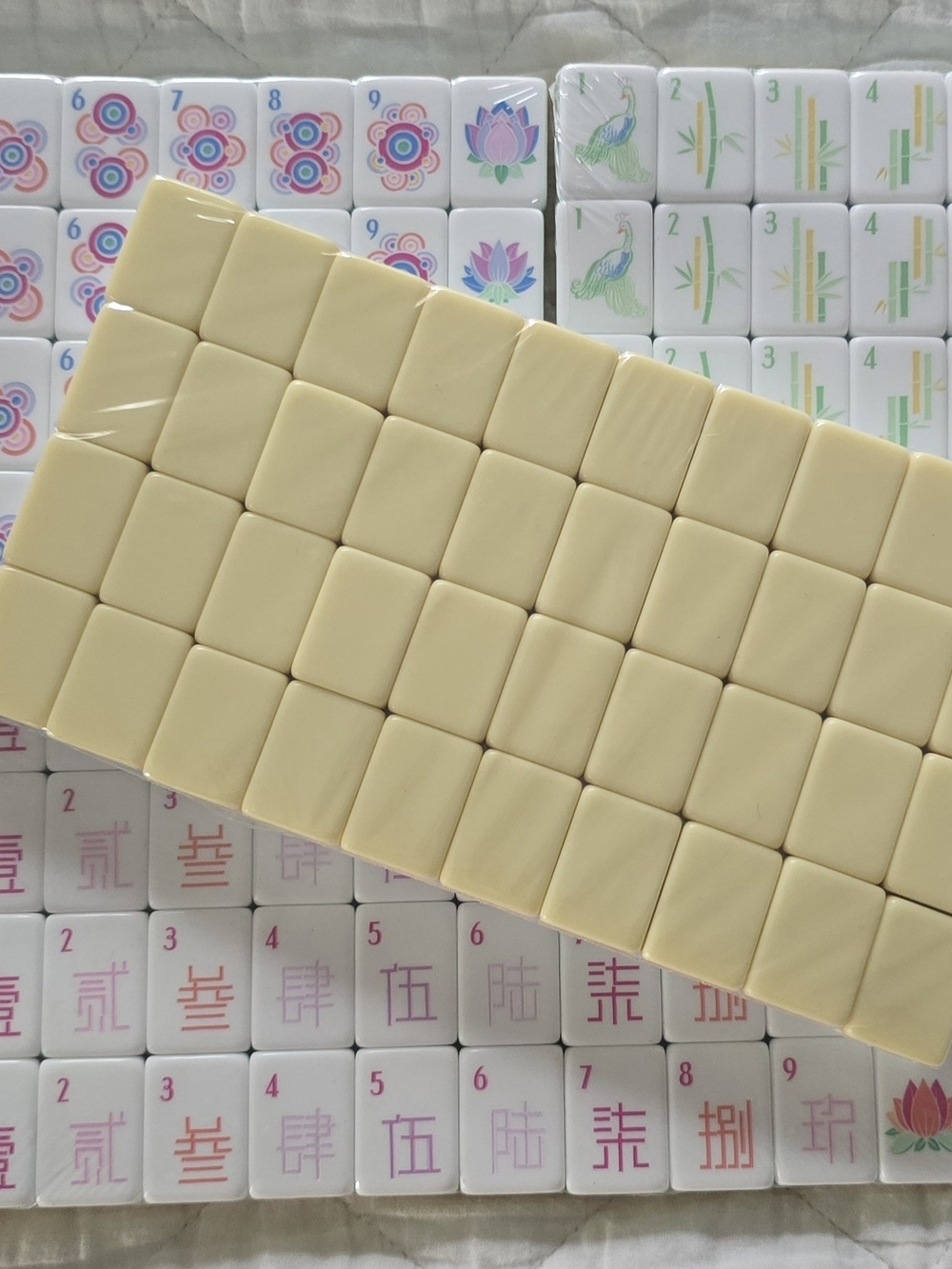 Pale Yellow Mahjong Tiles